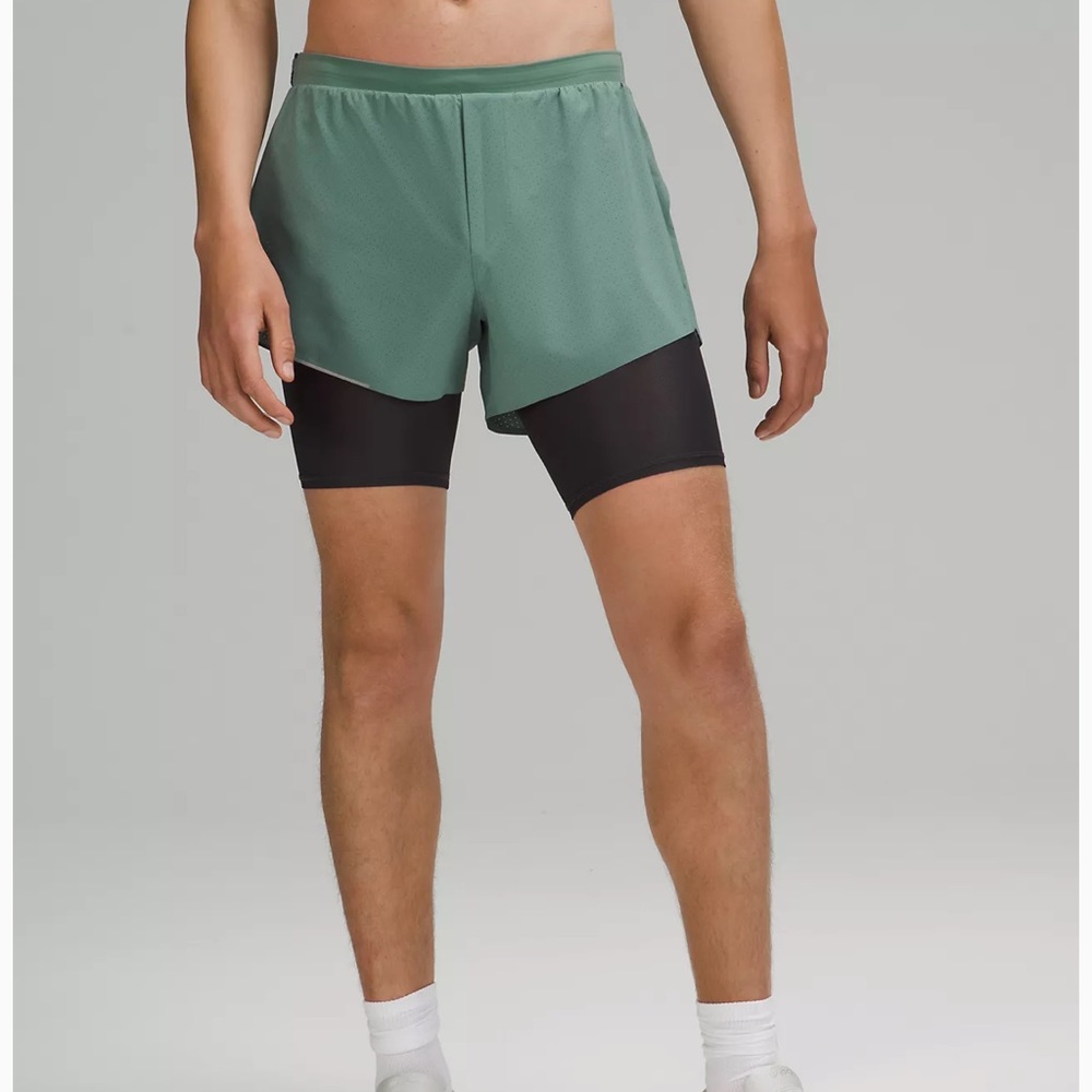 Lululemon Lightweight Lined Running Short 4" - Tidewater Teal - Large - NWT